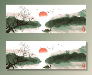 水墨画背景  图片