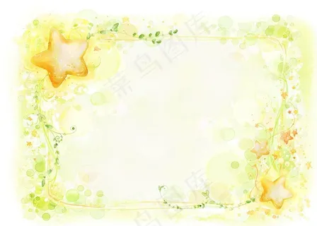 卡通星星梦幻背景边框素材图片 卡通星星梦幻背景边框素材图片