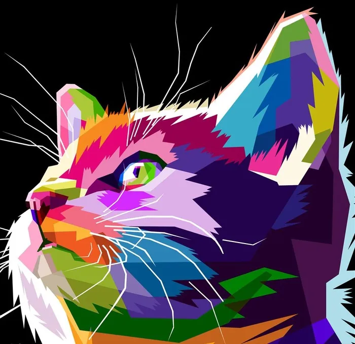 猫图片ai矢量模版下载