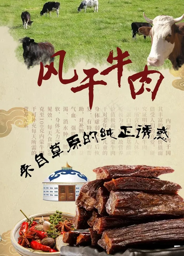 牛肉干海报图片(3543x4724)psd模版下载
