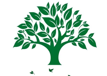 矢量绿色树树叶环保cdr鸟图片