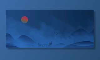 简约通潘蓝中式水墨风背景图片