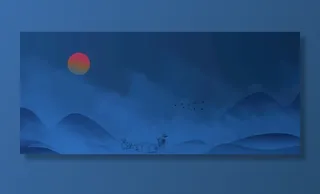 简约通潘蓝中式水墨风背景图片