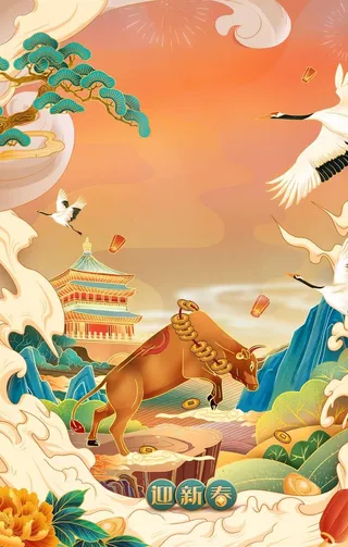 国潮风背景图片