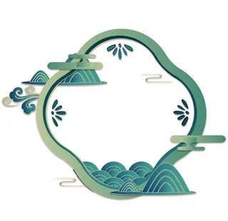 中式文化墙 古典花格 国潮边框图片