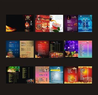 酒吧酒水单图片
