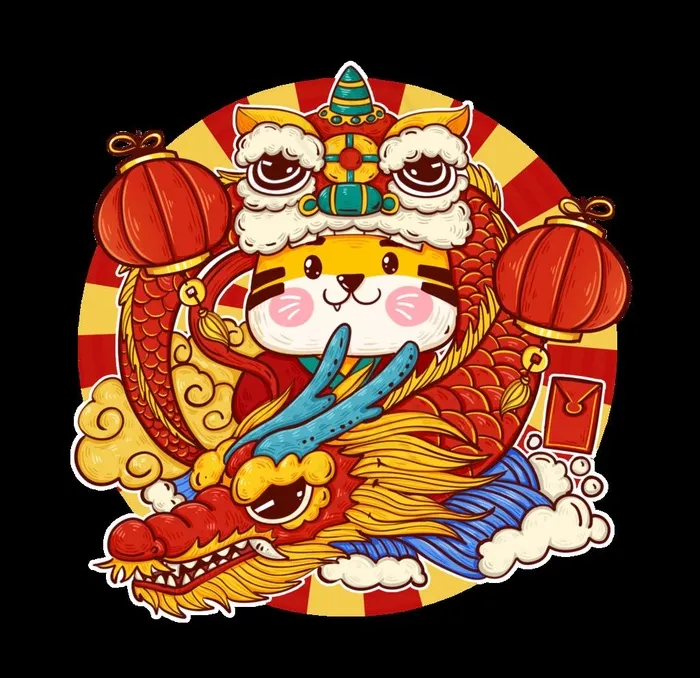 虎年元素图片(2000x2000)psd模版下载