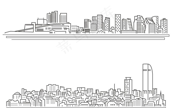 城市线条图片