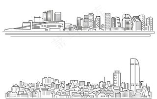 城市线条图片