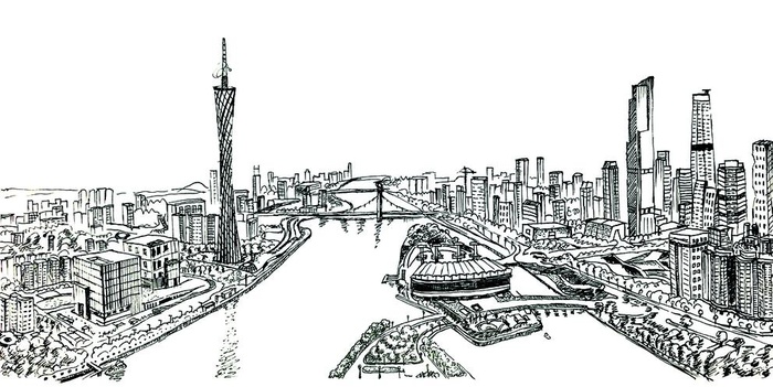 广州珠江两岸图片