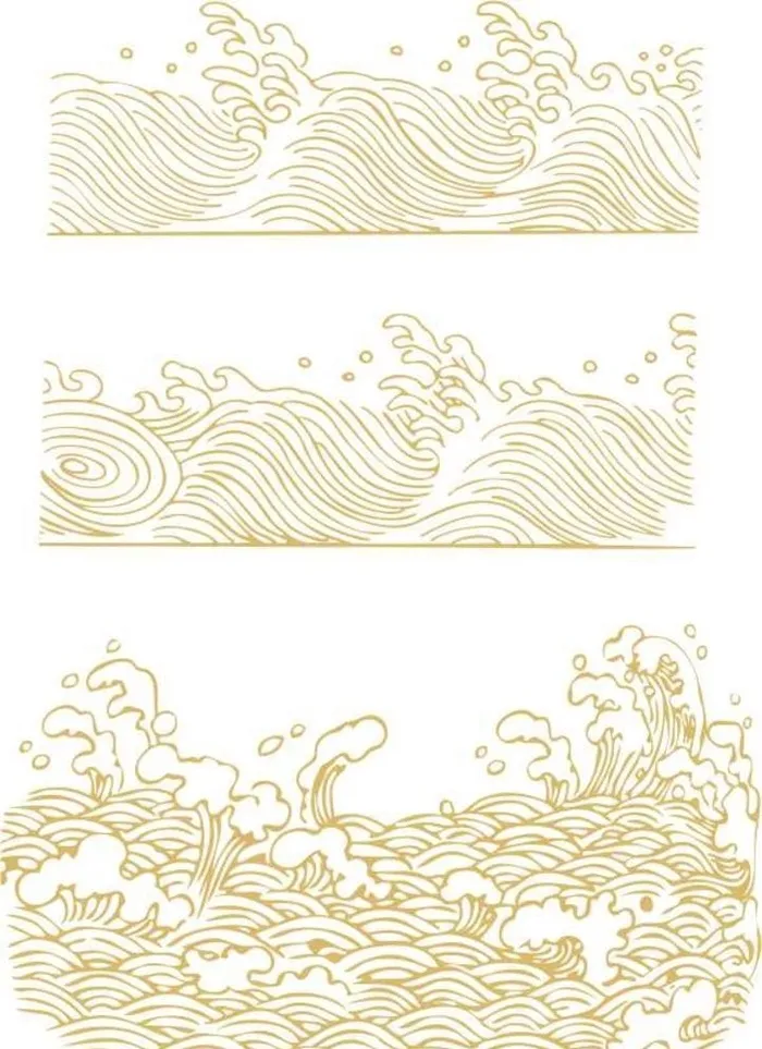 波浪纹装饰纹理图片cdr矢量模版下载