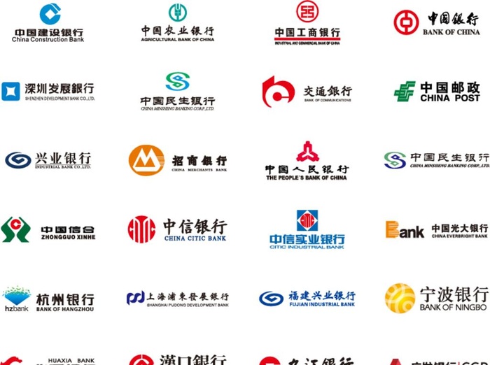 银行logo图片ai矢量模版下载