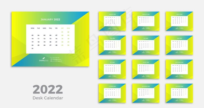 2022台历图片eps,ai矢量模版下载
