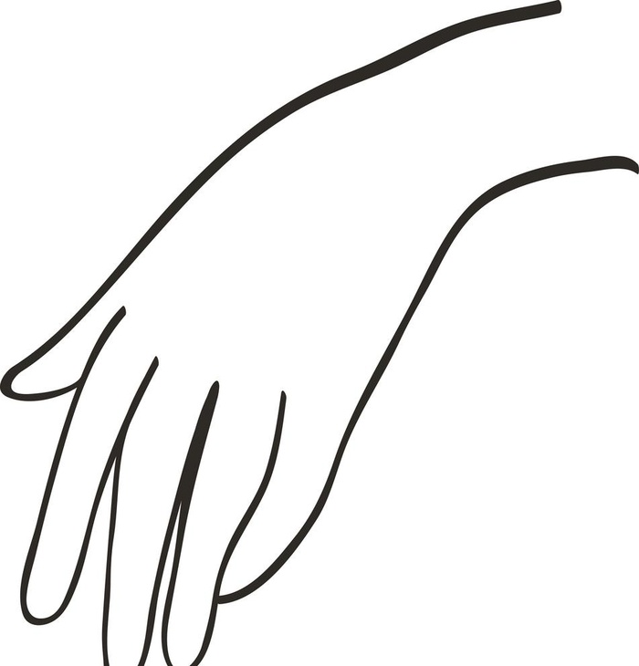 线描手图片