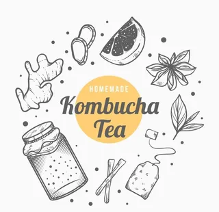 手绘卡通黑白水果调料矢量图片