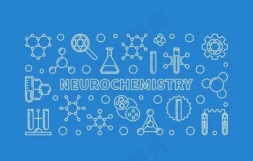 神经化学概念线性图标插画图片