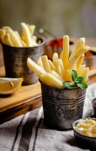 薯条零食美食背景海报素材图片