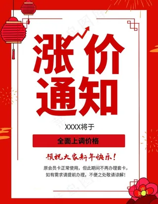 涨价通知图片