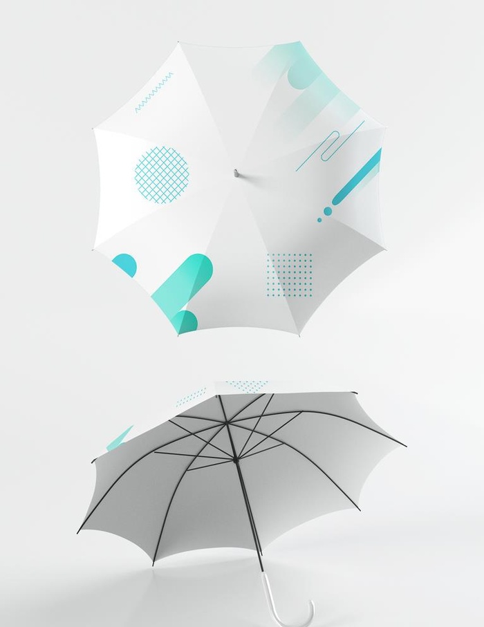 3D 雨伞 样机 折叠伞 图片(2048x2738)psd模版下载