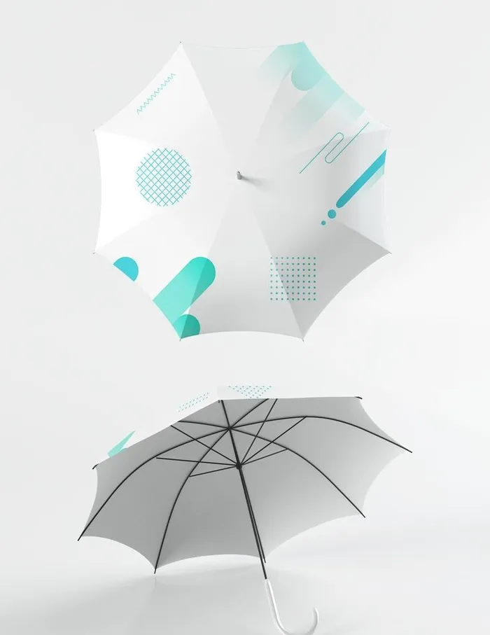3D 雨伞 样机 折叠伞 图片(2048x2738)psd模版下载
