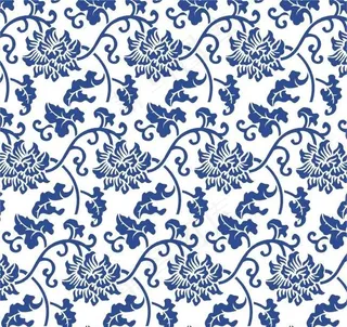 青花瓷花纹图片