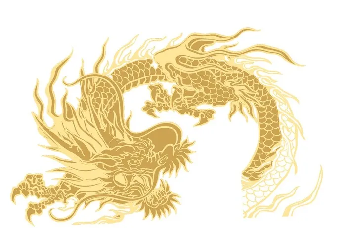 中式龙纹图片cdr矢量模版下载