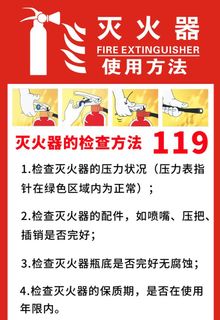 消防灭火器贴图片