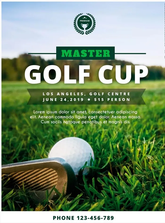 高尔夫海报图片eps,ai矢量模版下载