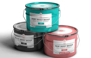 油漆桶子样机 图片