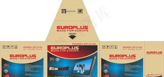 CRT 电视 纸箱 设计 矢量图图片