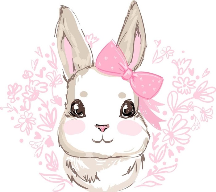可爱 卡通 兔子 局印 动物图片