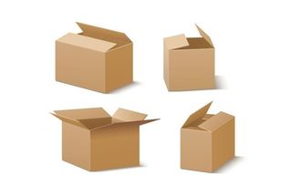 纸箱样机矢量图片