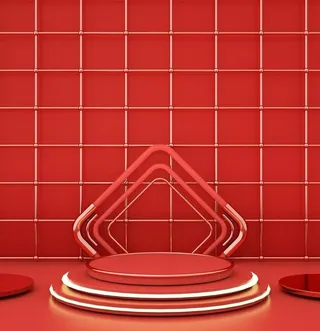 红色格子背景图图片