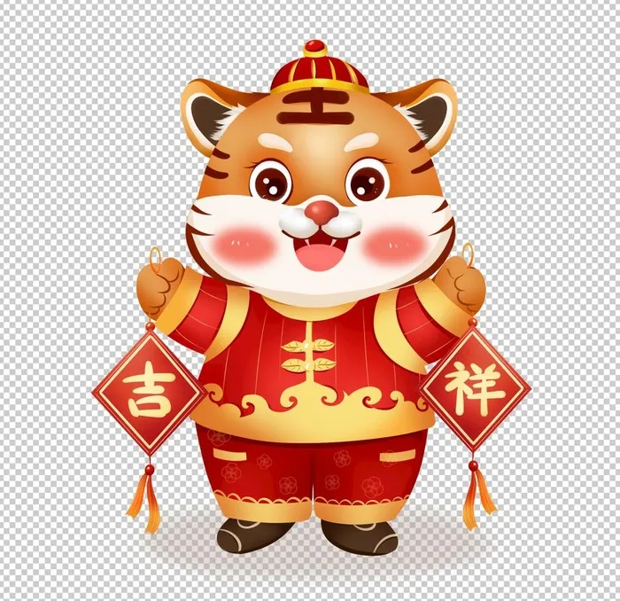 吉祥老虎图片(4724x4724)psd模版下载