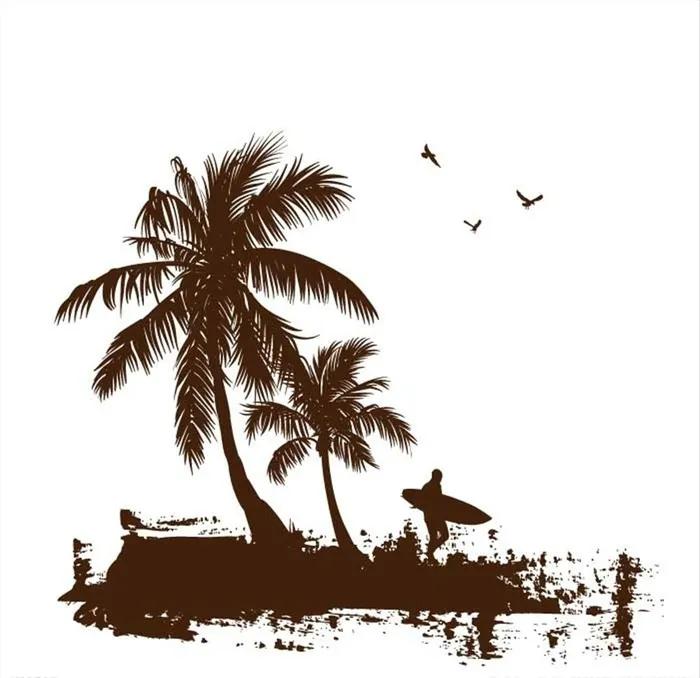 椰树图片ai矢量模版下载