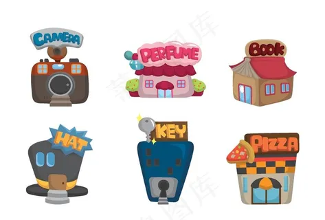 卡通房子图片