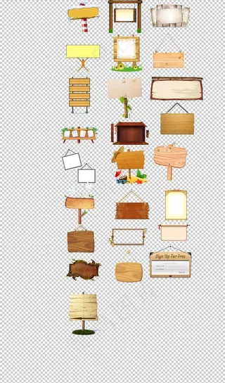 公告牌吊牌木质简约告示牌手绘图片