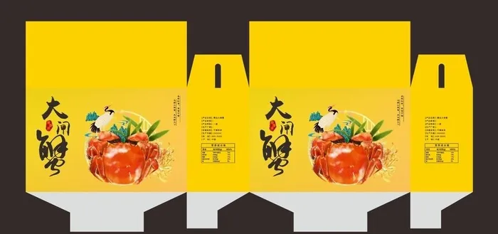 大闸蟹包装  图片cdr矢量模版下载