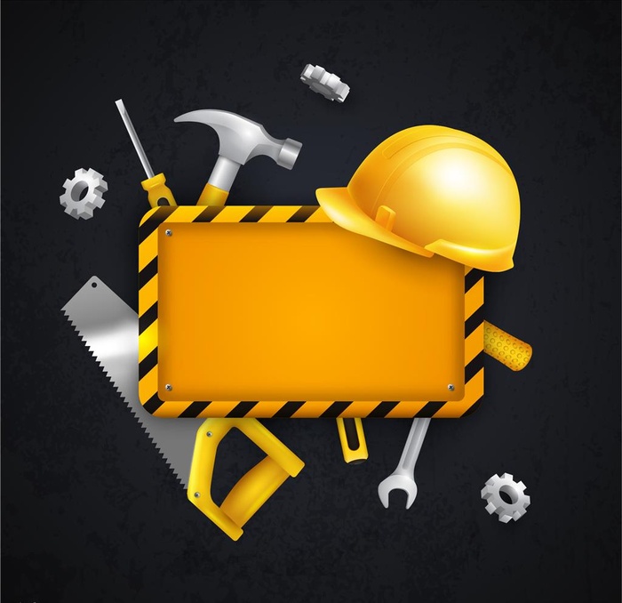 矢量室内工程工具装修素材图片