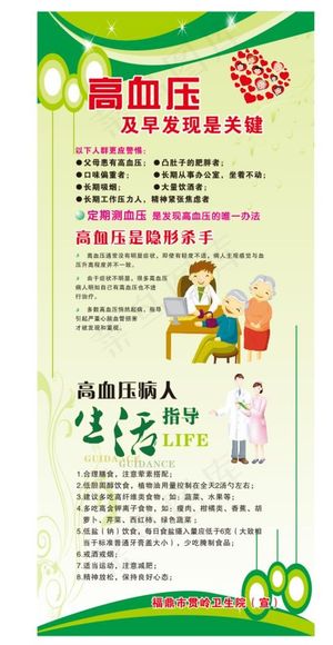 高血压宣传展架图片