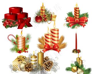 圣诞节蜡烛素材图片