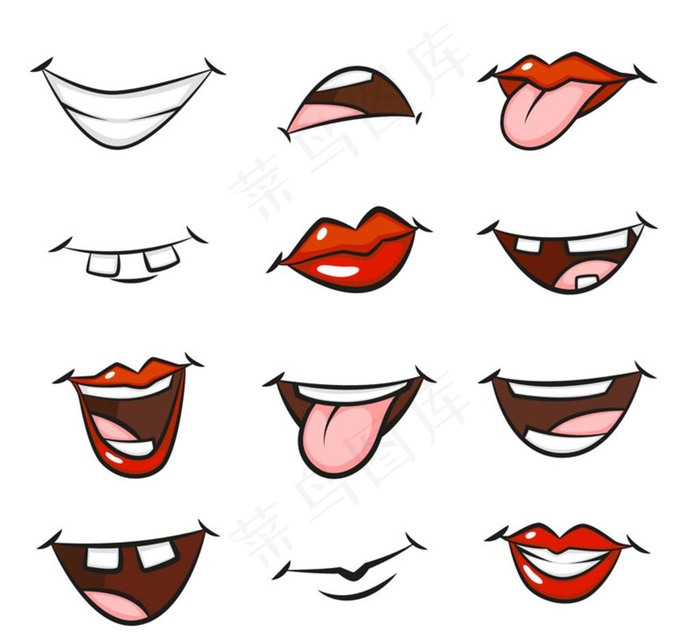卡通嘴图片