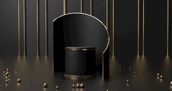 黑色商务金色c4d背景图片