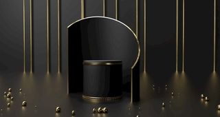 黑色商务金色c4d背景图片