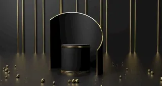 黑色商务金色c4d背景图片