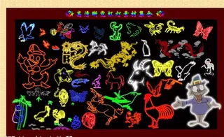 霓虹灯素材 动物图片