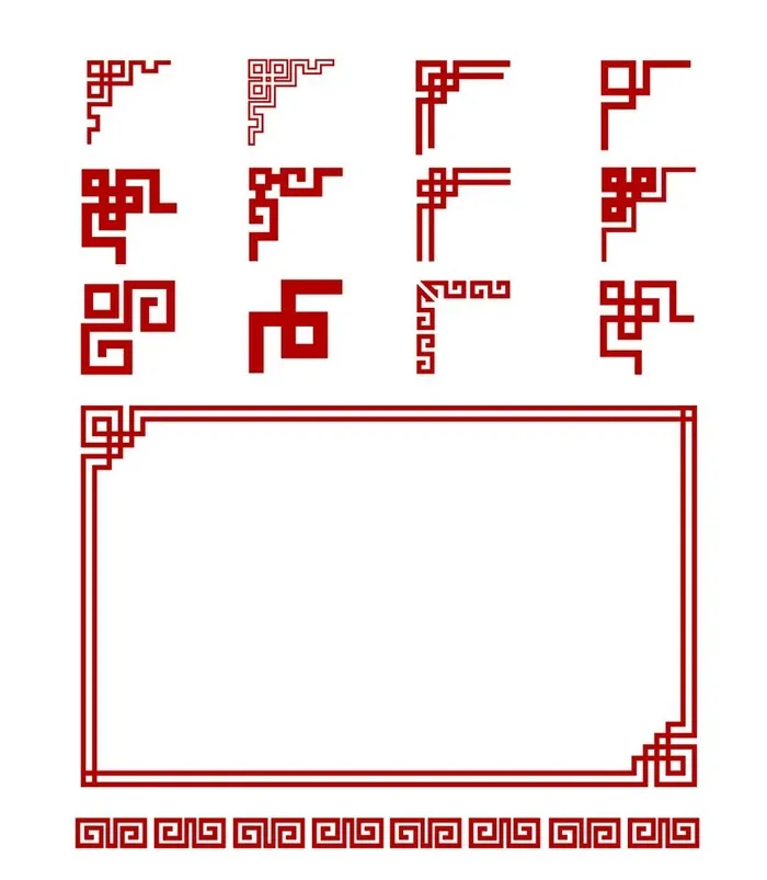 中国风古典花纹花边中式雕刻边框图片