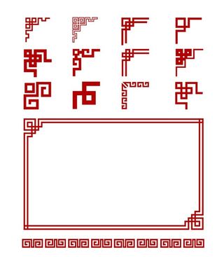 中国风古典花纹花边中式雕刻边框图片