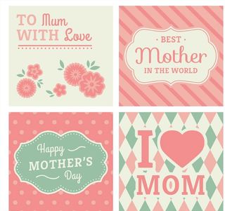 粉色母亲节贺卡图片