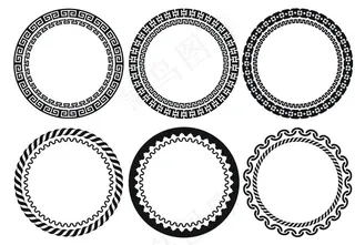 现代圆形花纹图片